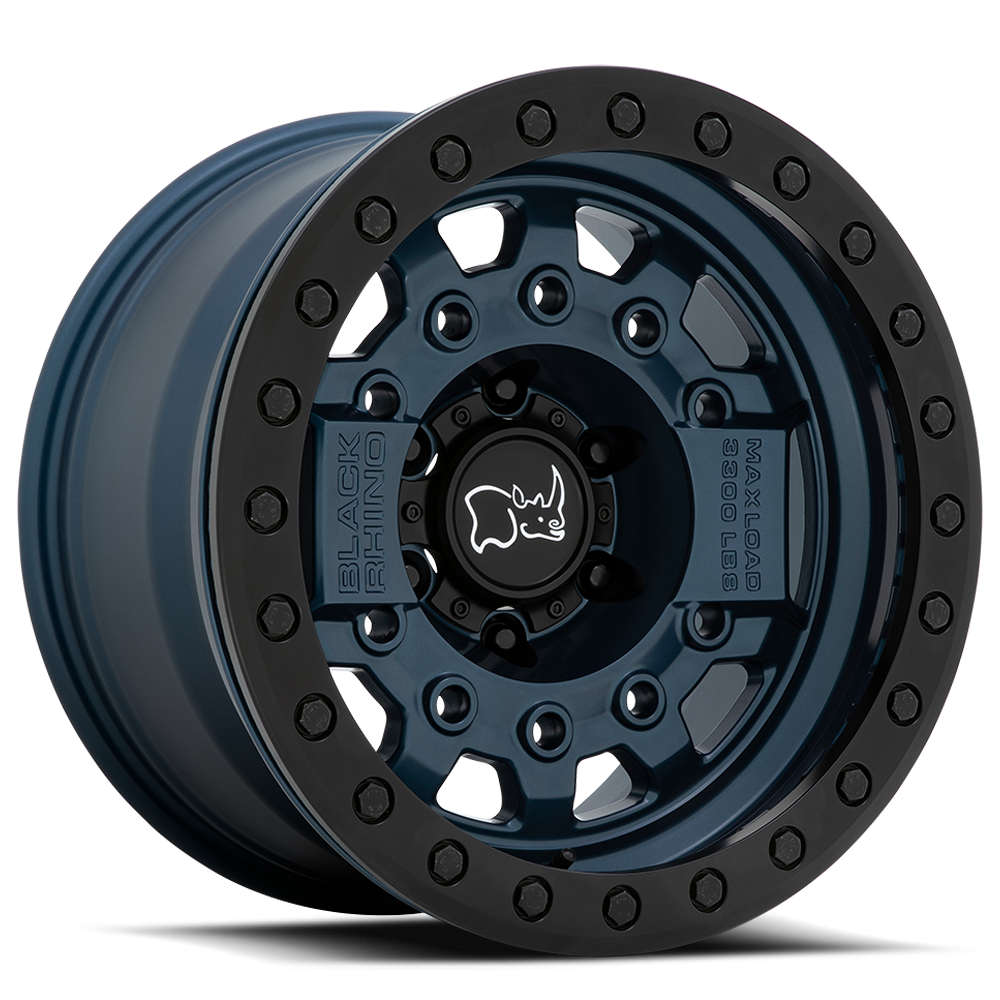 Black Rhino Avenger Beadlock 17x8.5" 6x139.7mm 112.1mm CB -30mm Navy Blue Black Hardware