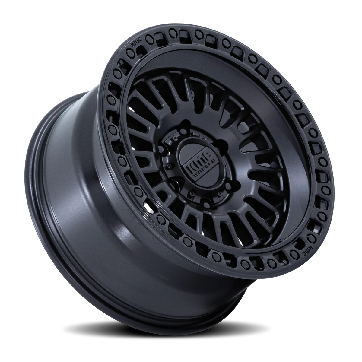 KMC Aztec 17x8.5 +0 6x120mm 66.9mm Matte Black Gloss Black Lip