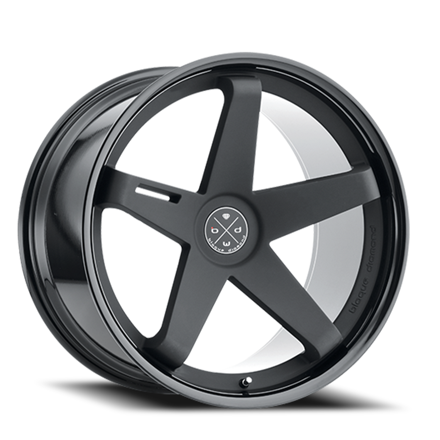 Blaque Diamond BD-21 20x9" 5x114.3mm 70.5mm CB +35mm Matte Black Gloss Black Lip