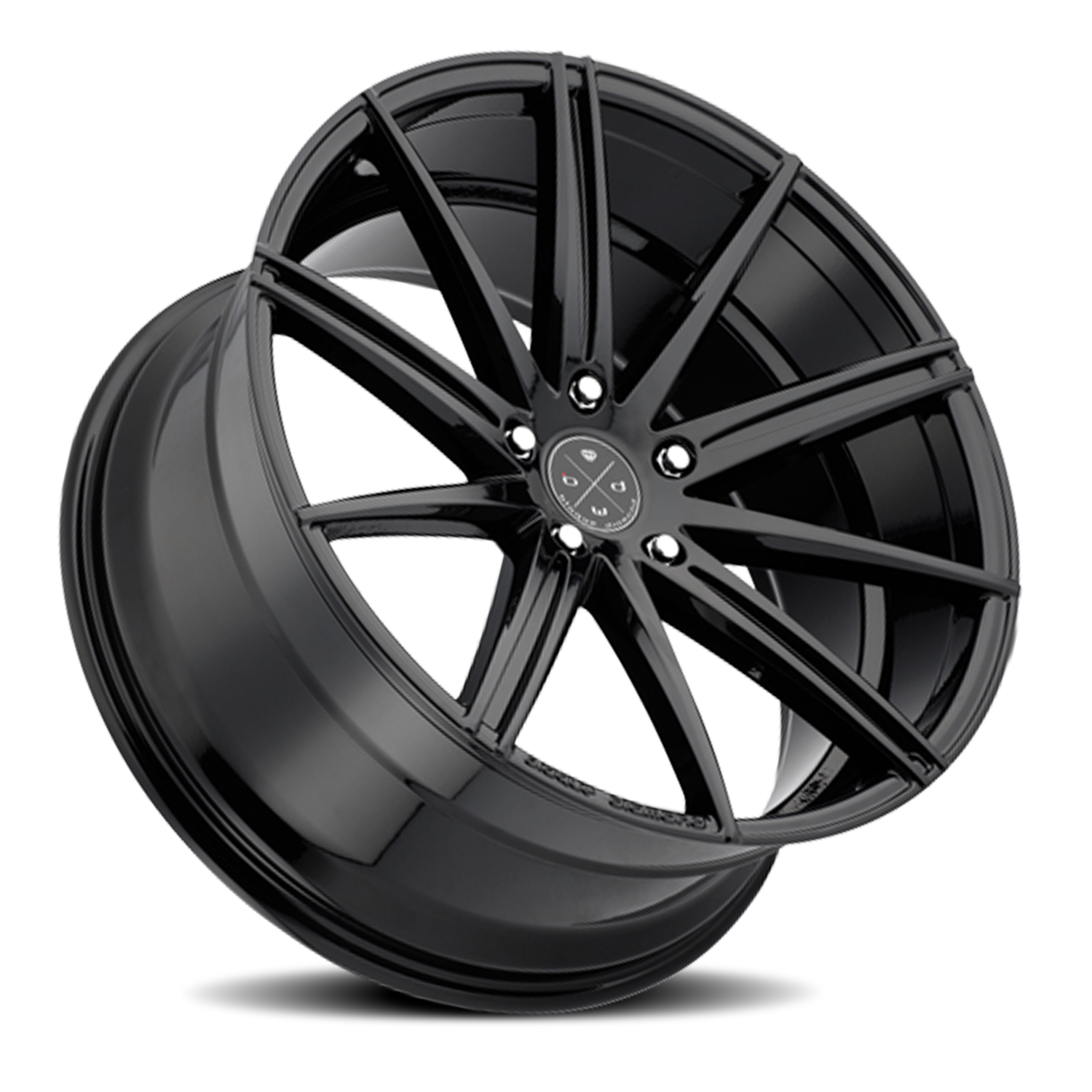 Blaque Diamond BD-9 22x10.5" 5x112mm 66.6mm CB +40mm Gloss Black