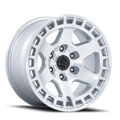Black Rhino Bahari 17x8.5" 5x127mm 71.5mm CB -10mm Gloss Silver Machined Face