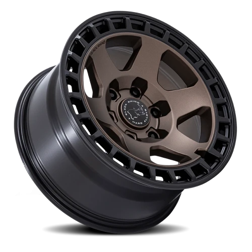 Black Rhino Bahari 17x8.5" 5x127mm 71.5mm CB -10mm Burnt Bronze Matte Black Lip