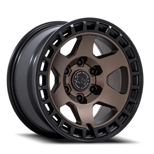 Black Rhino Bahari 17x8.5" 6x139.7mm 106.1mm CB +25mm Burnt Bronze Matte Black Lip