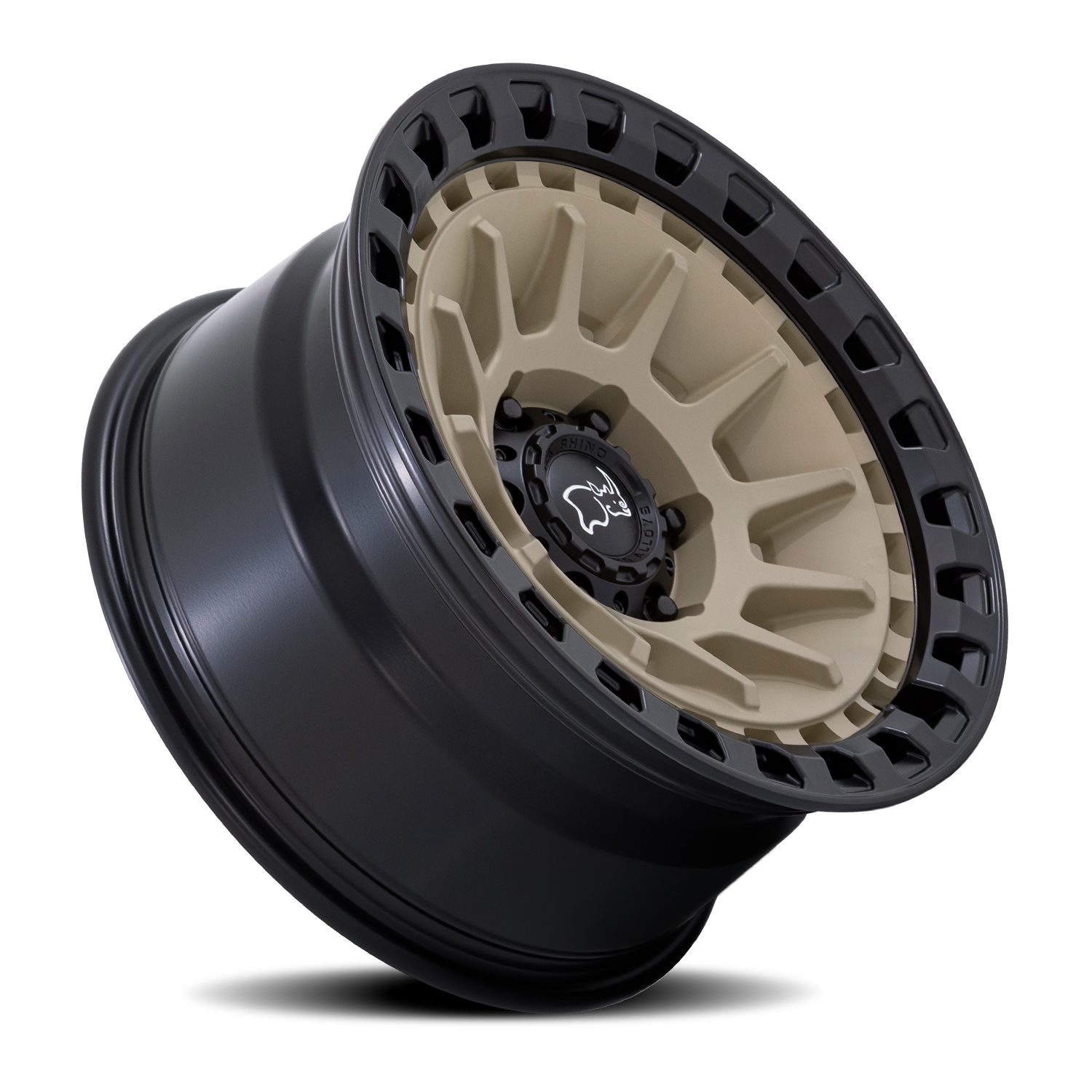 Black Rhino Barrage 17x8.5" 5x127mm 71.5mm CB -10mm Matte Desert Sand Matte Black