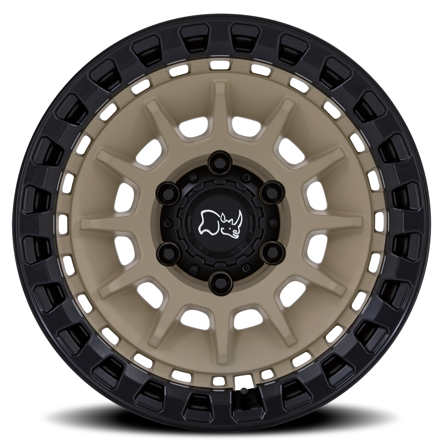 Black Rhino Barrage 17x8.5" 6x139.7mm 106.1mm CB -10mm Matte Desert Sand Matte Black