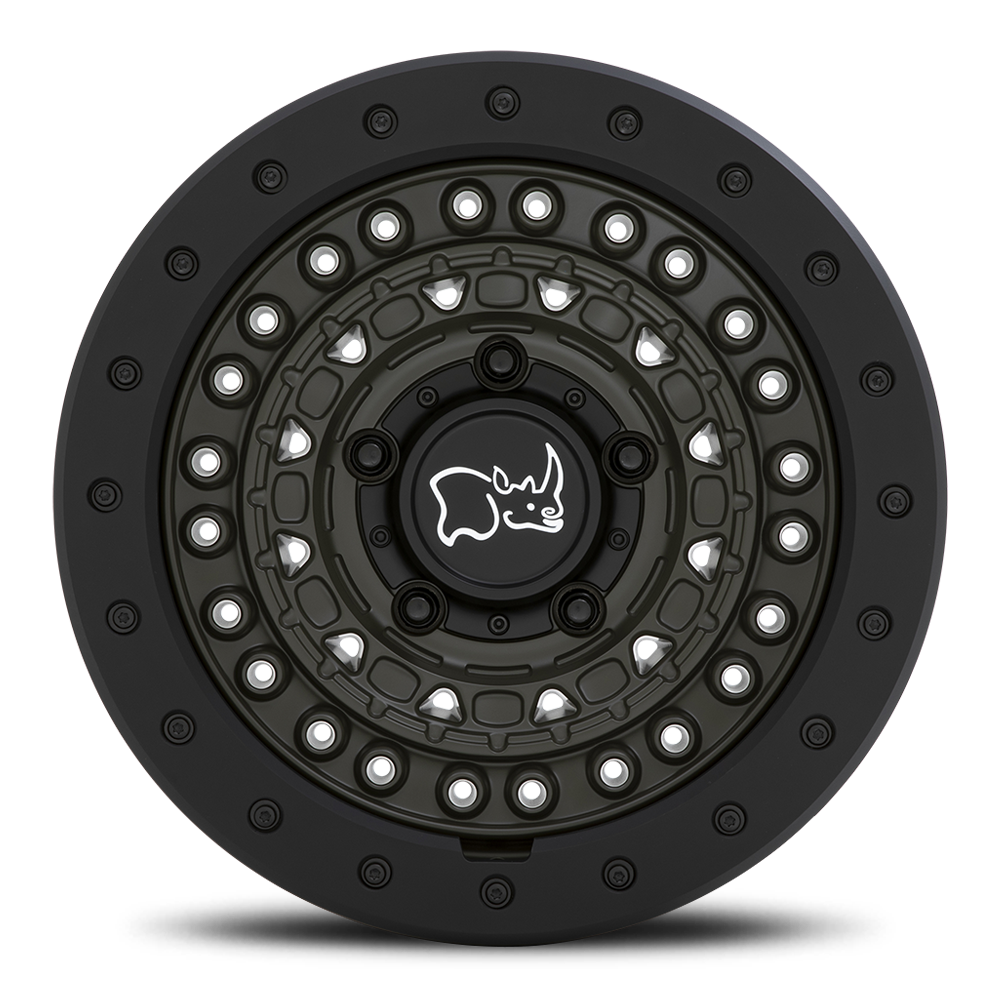Black Rhino Barricade 18x9" 6x139.7mm 112.1mm CB 0mm Olive Drab Green Black Rock Guard