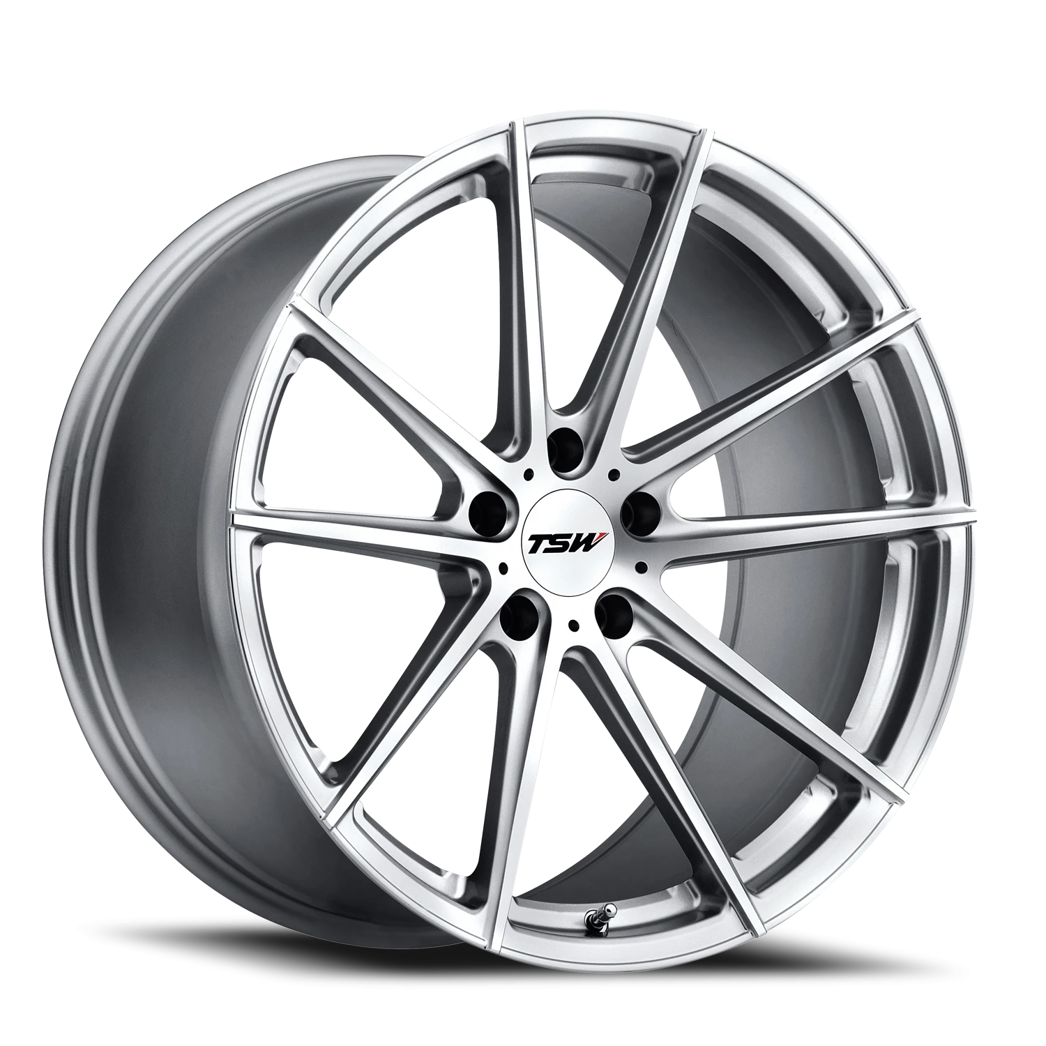 TSW Bathurst 19x9.5" 5x112mm 72.1mm CB +39mm Silver Mirror Cut Face