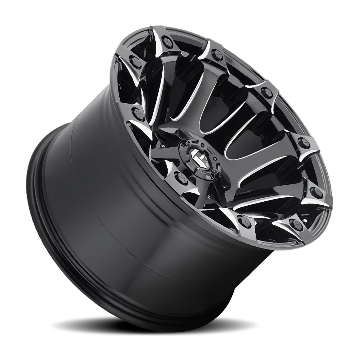 Fuel Battle Axe 20x12 -44 6x135mm 106.3mm Gloss Black Milled