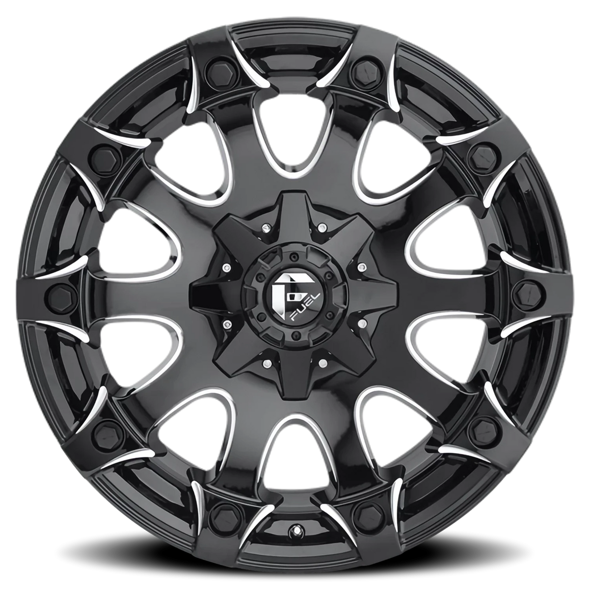 Fuel Battle Axe 17x9 -12 6x135mm 106.3mm Gloss Black Milled