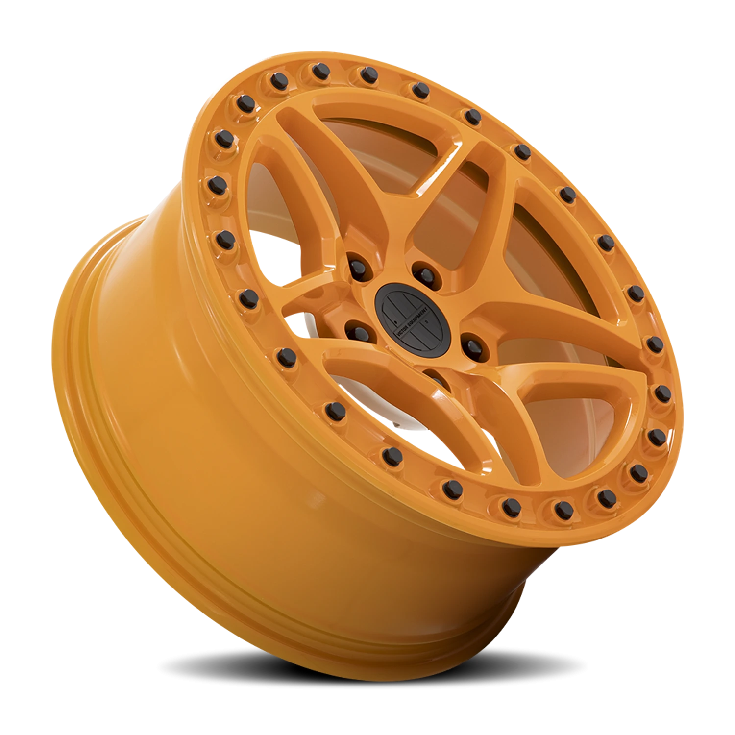 Victor Equipment Berg 17x8" 5x130mm 71.6mm CB +10mm Gloss Orange Black Bolts