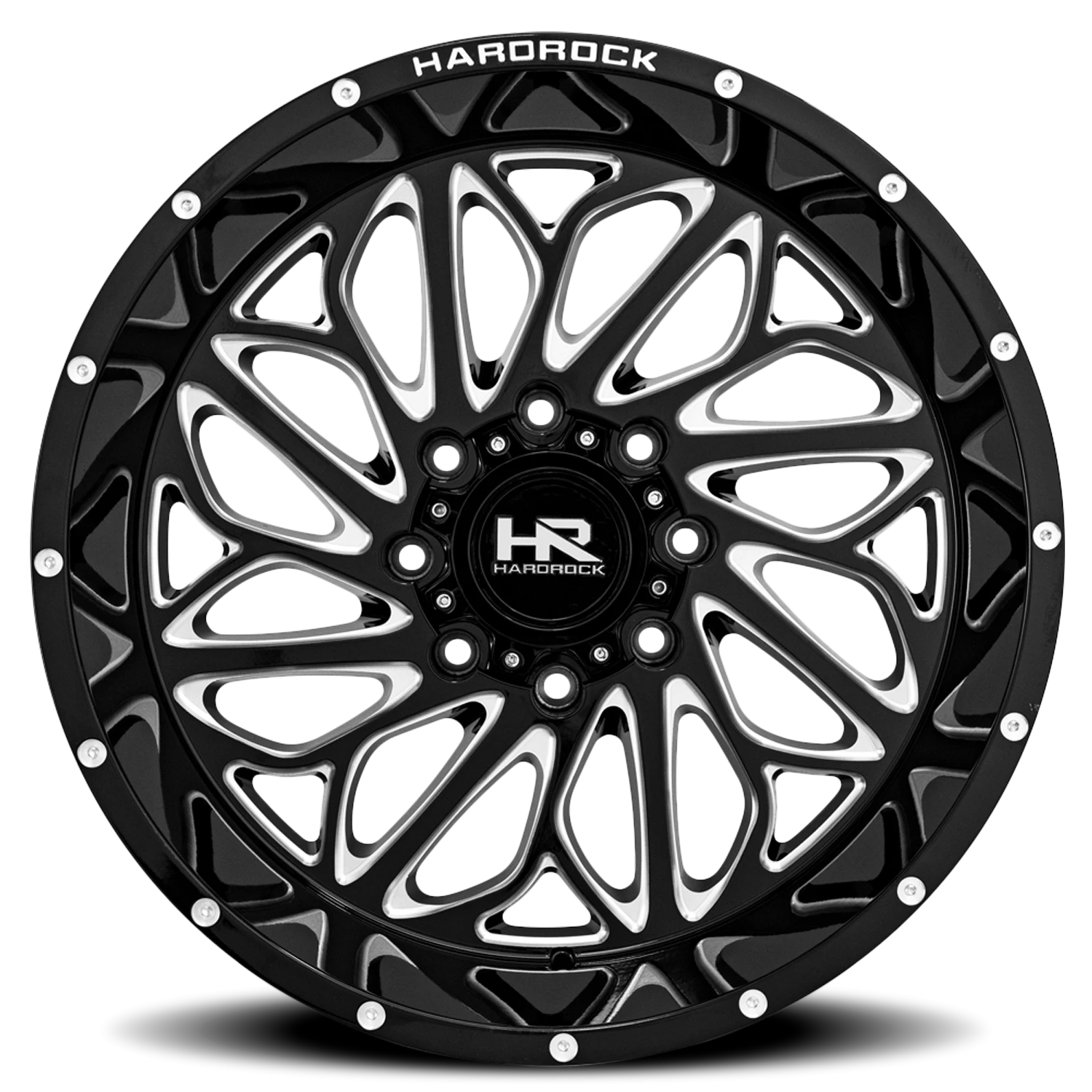 Hardrock Offroad Blacktop Xposed H508 20x10" 5x150mm 110.3mm CB -19mm Gloss Black Milled