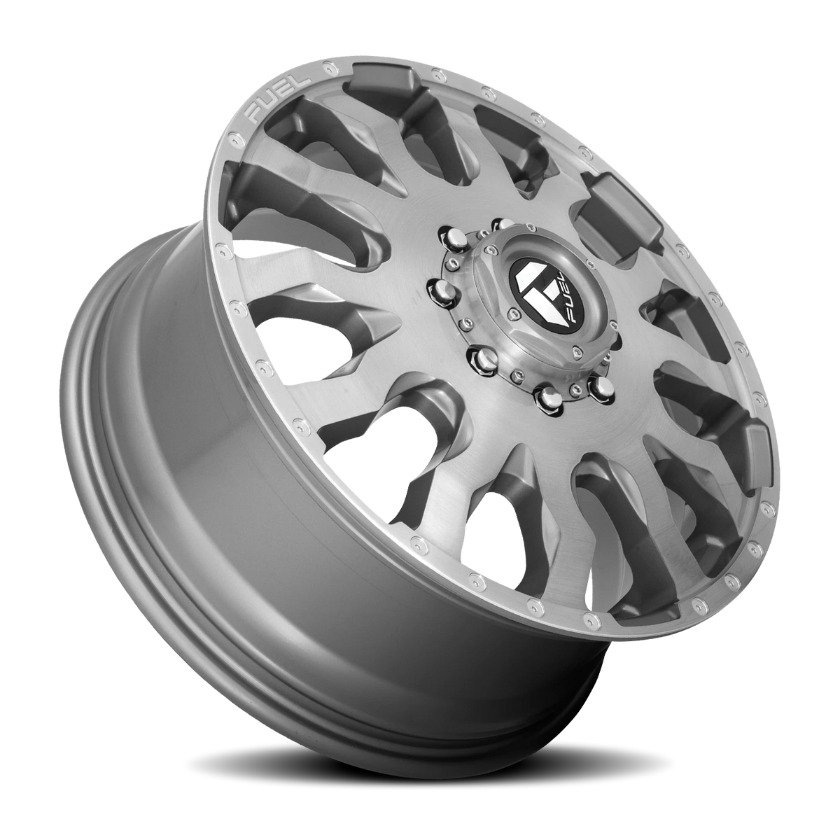 Fuel Blitz Dually 20x8.25 +105 8x165.1mm 117mm Brushed Gunmetal Tinted Clear