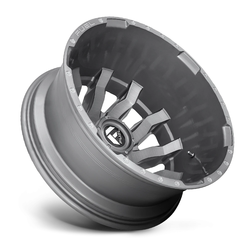 Fuel Blitz Dually 20x8.25" 8x200mm 142mm CB -202mm Brushed Gunmetal Tinted Clear