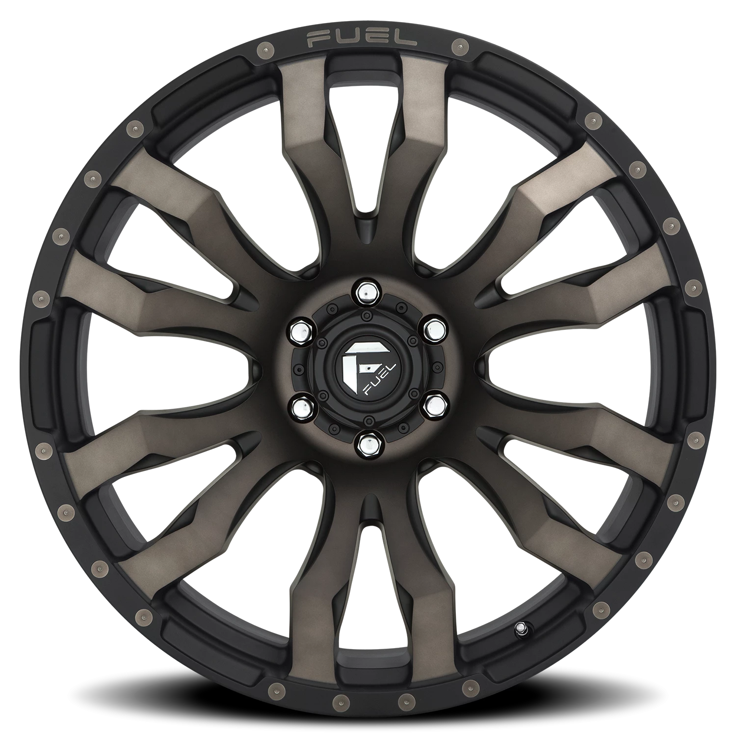 Fuel Blitz 18x9" 6x139.7mm 106.1mm CB +20mm Matte Black Double Dark Tint