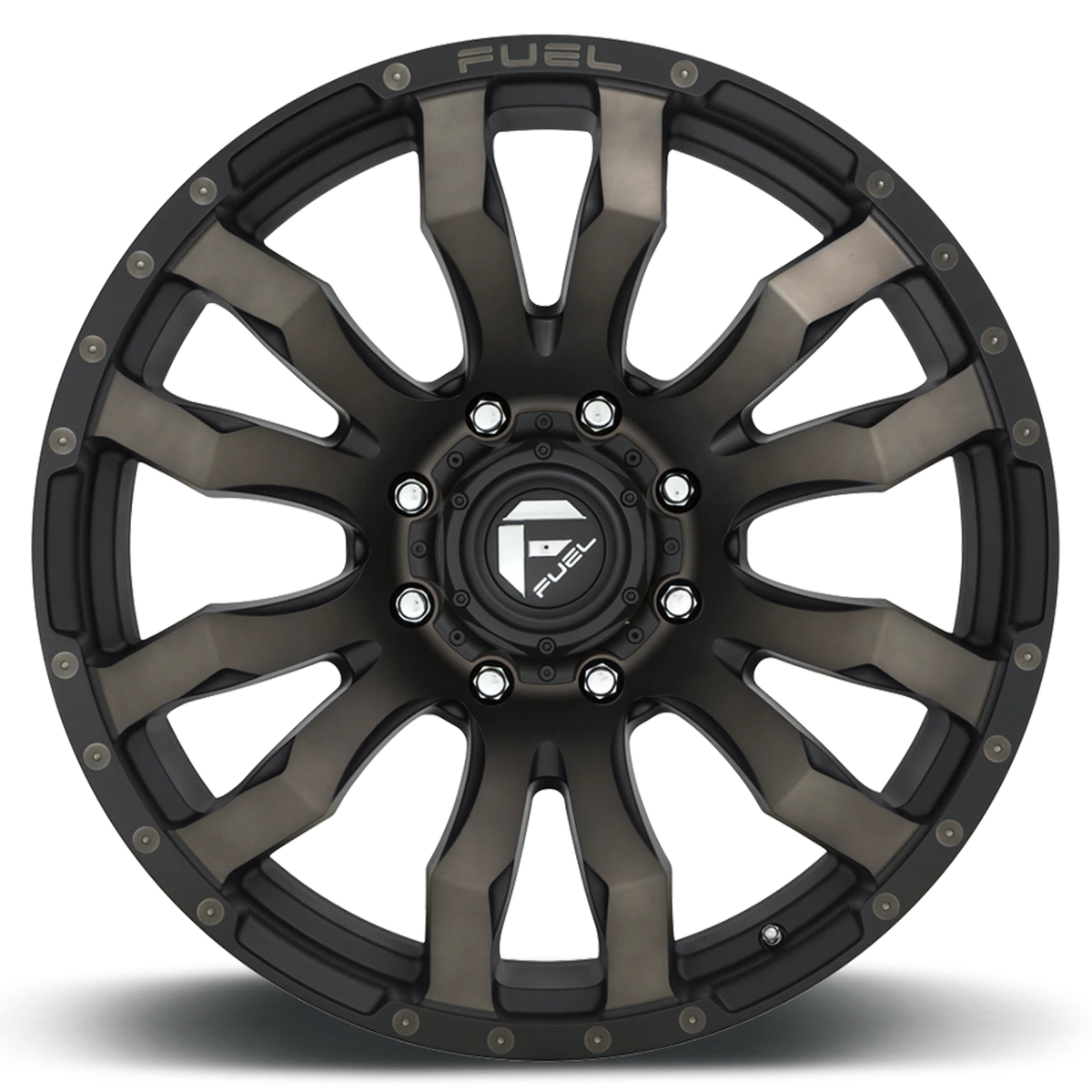 Fuel Blitz 17x9 +1 8x165.1mm 125.1mm Matte Black Double Dark Tint