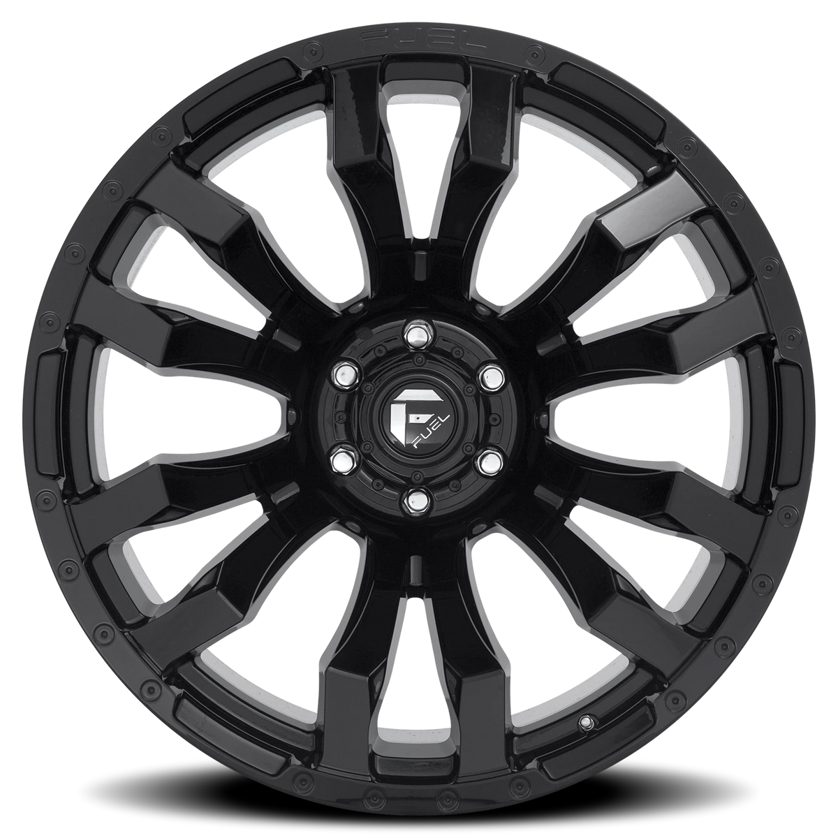 Fuel Blitz 20x12 -44 5x127mm 71.5mm Gloss Black