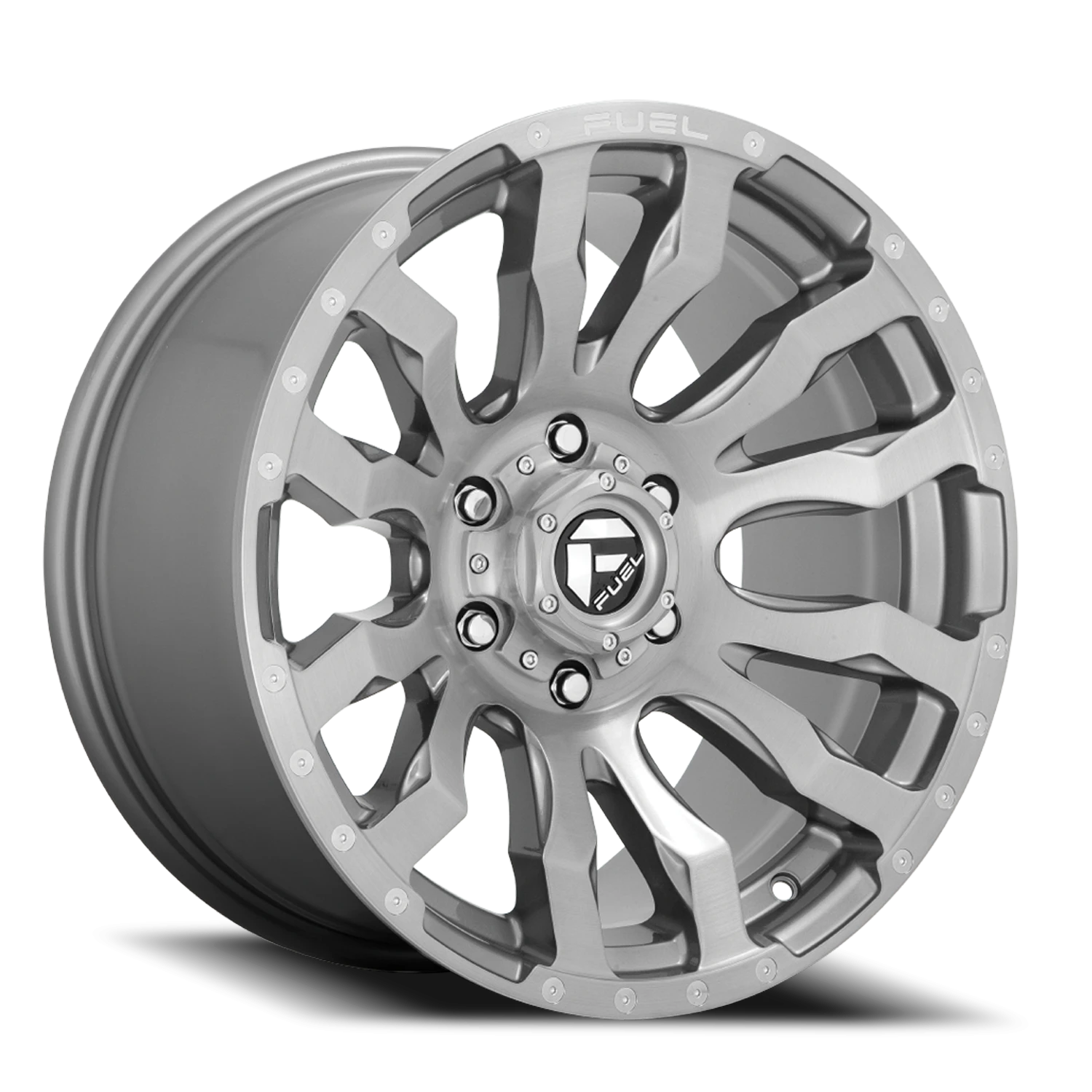 Fuel Blitz 20x9" 6x139.7mm 106.1mm CB +20mm Brushed Gunmetal Tinted Clear