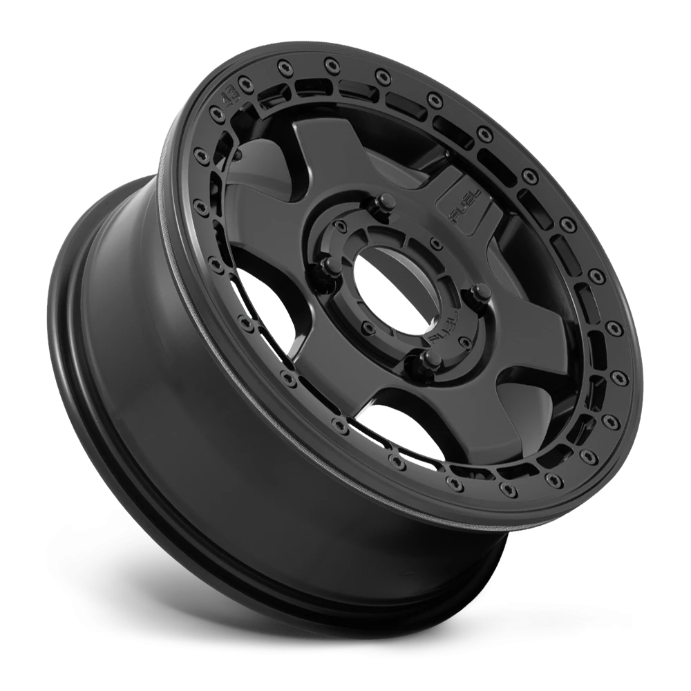 Fuel Block Beadlock UTV 15x6 +38 4x137mm 110.2mm Matte Black Black Ring