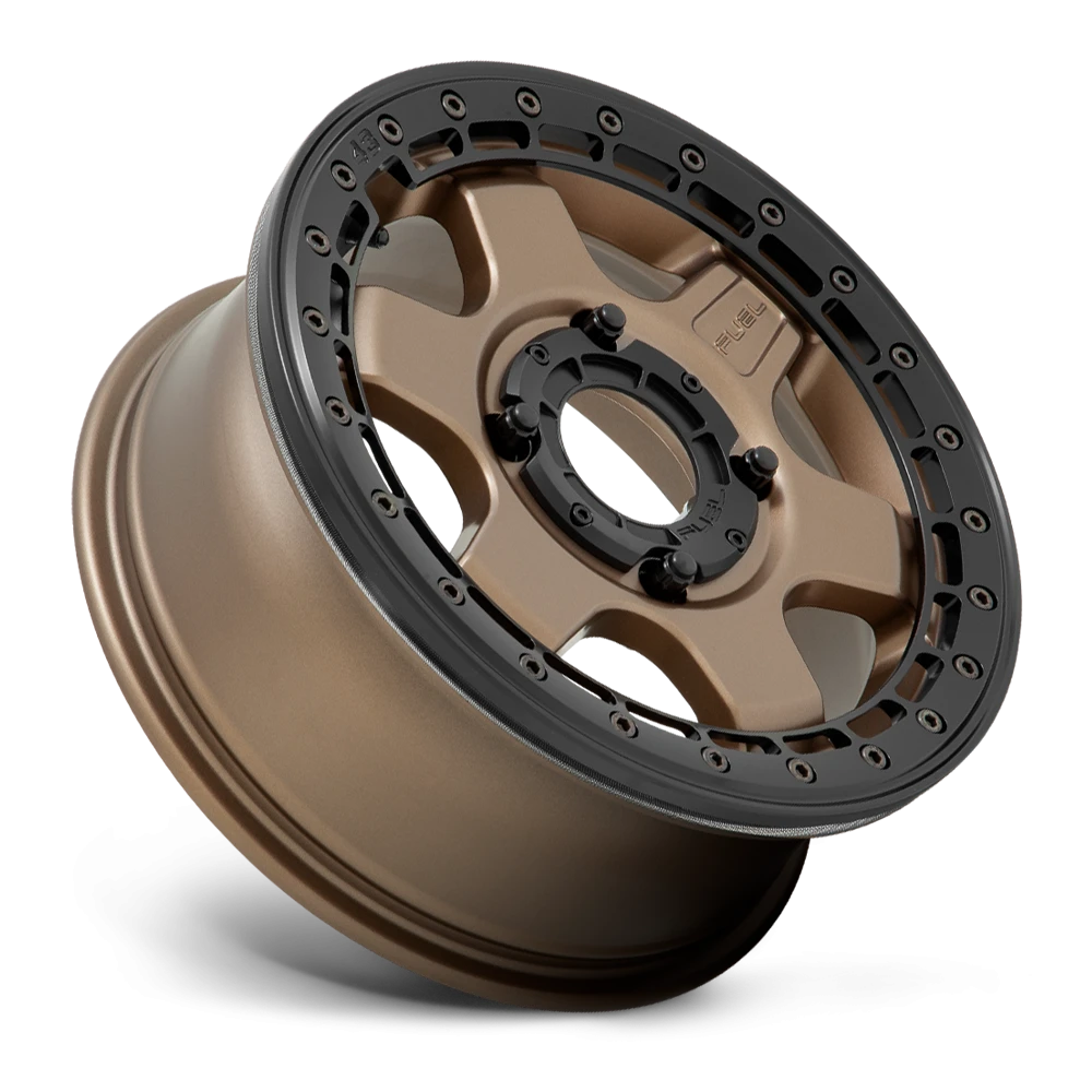 Fuel Block Beadlock UTV 15x6 +38 4x137mm 110.2mm Matte Bronze Black Ring