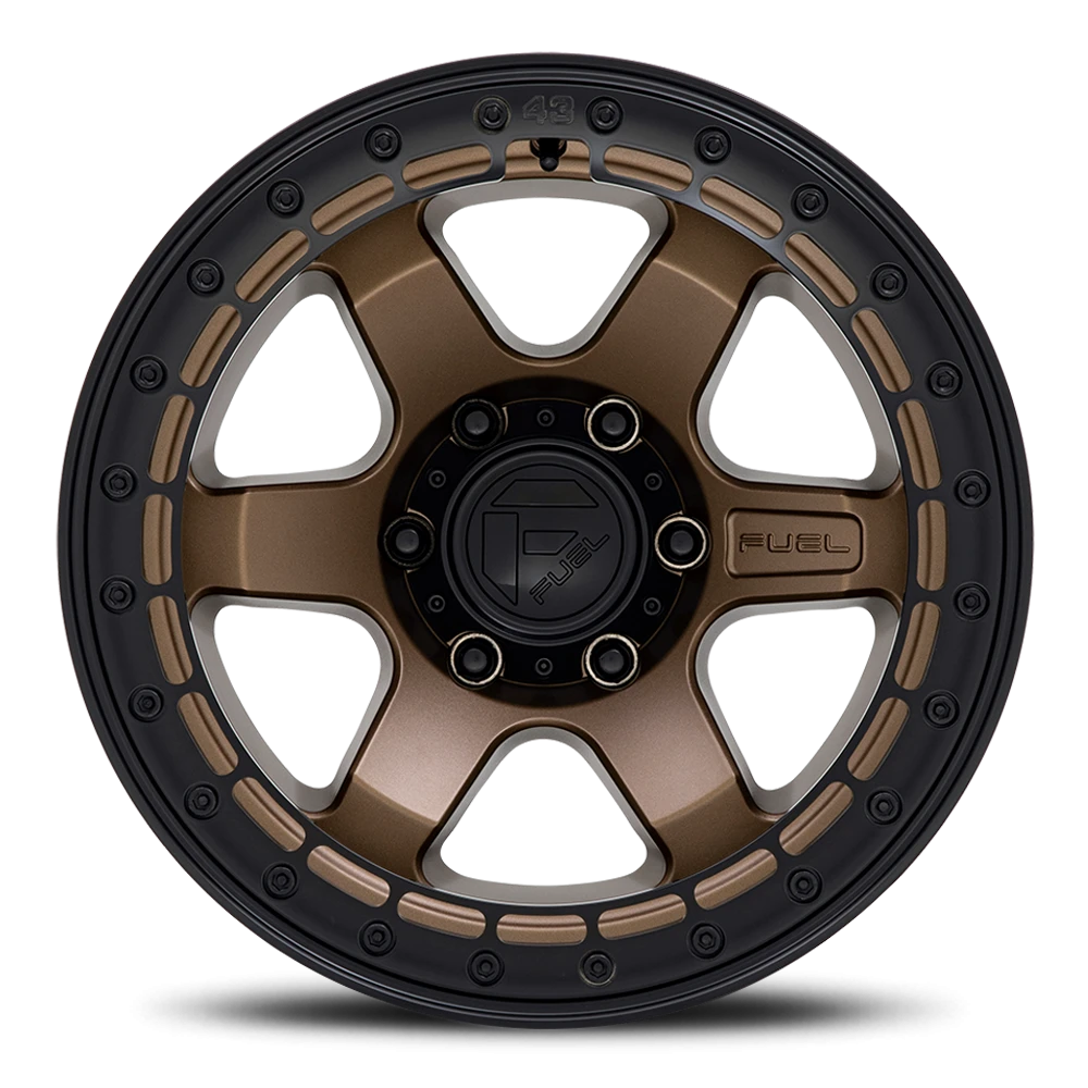 Fuel Block Beadlock 17x9 -15 5x127mm 71.5mm Matte Bronze Matte Black Ring