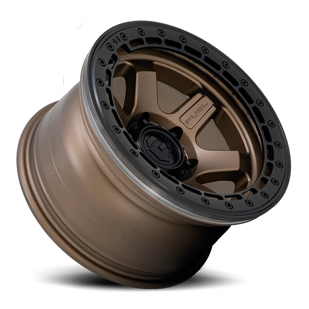 Fuel Block Beadlock 17x8.5 +0 6x139.7mm 106.1mm Matte Bronze Matte Black Ring