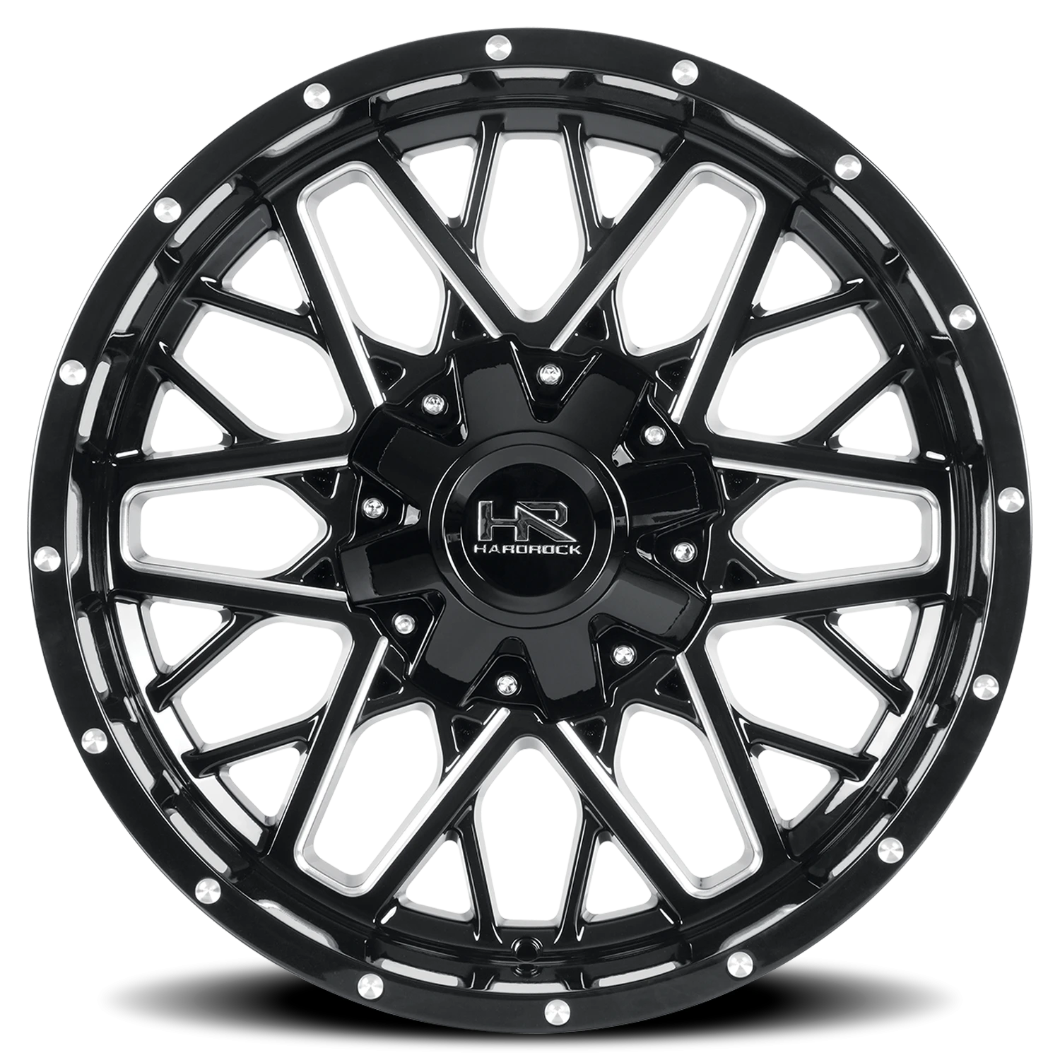 Hardrock Offroad Bomber H714 20x10" 5x127mm 127mm CB -19mm Gloss Black Milled