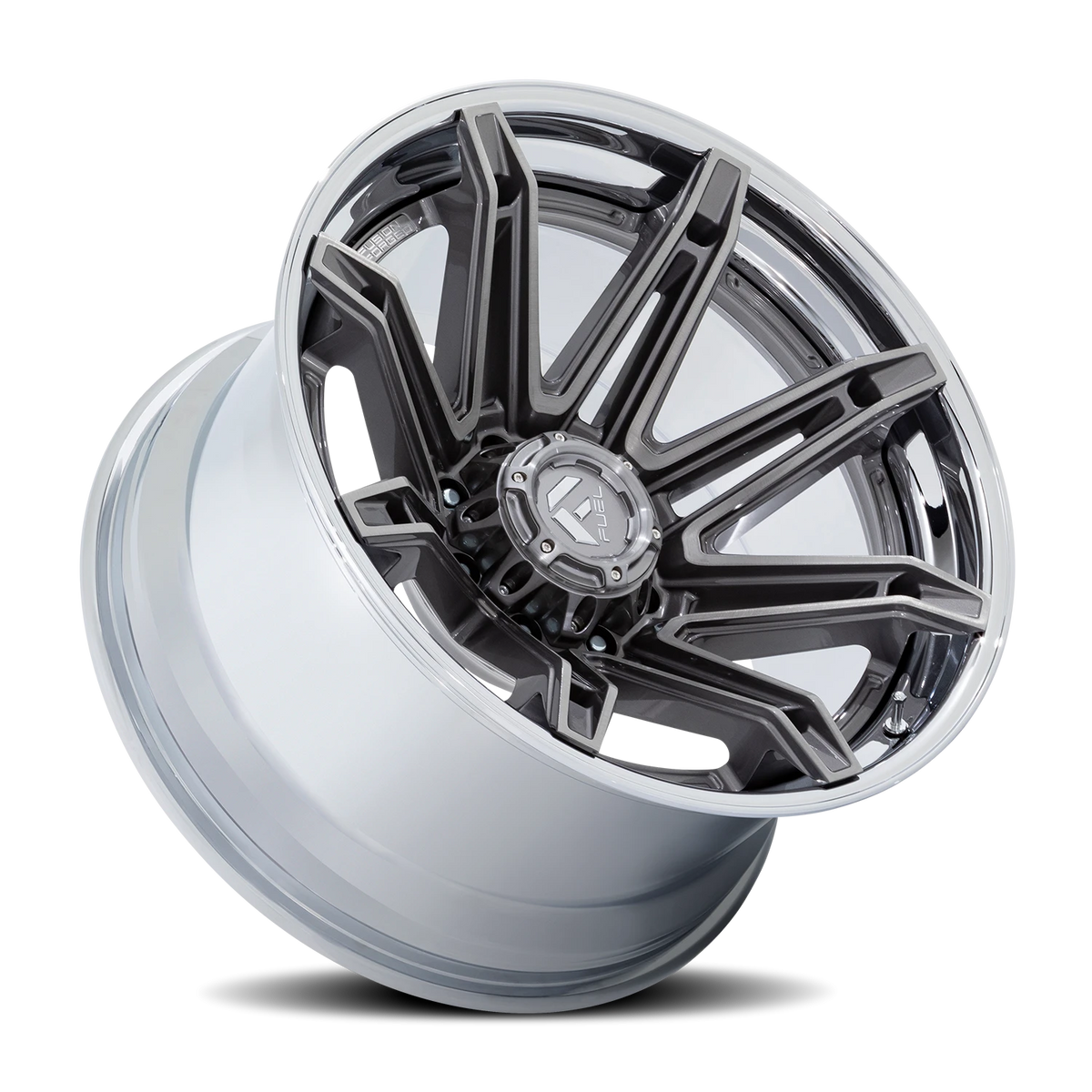 Fuel Brawl 22x12 -44 6x135mm 87.1mm Platinum Chrome Lip