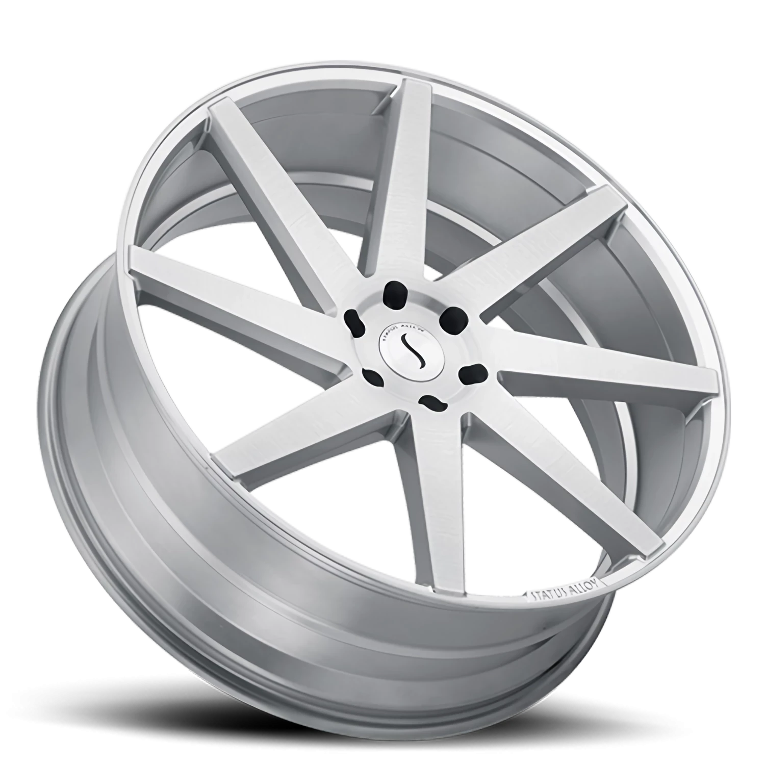 Status Brute 22x9.5" 5x112mm 66.6mm CB +35mm Silver Brushed Machined Face