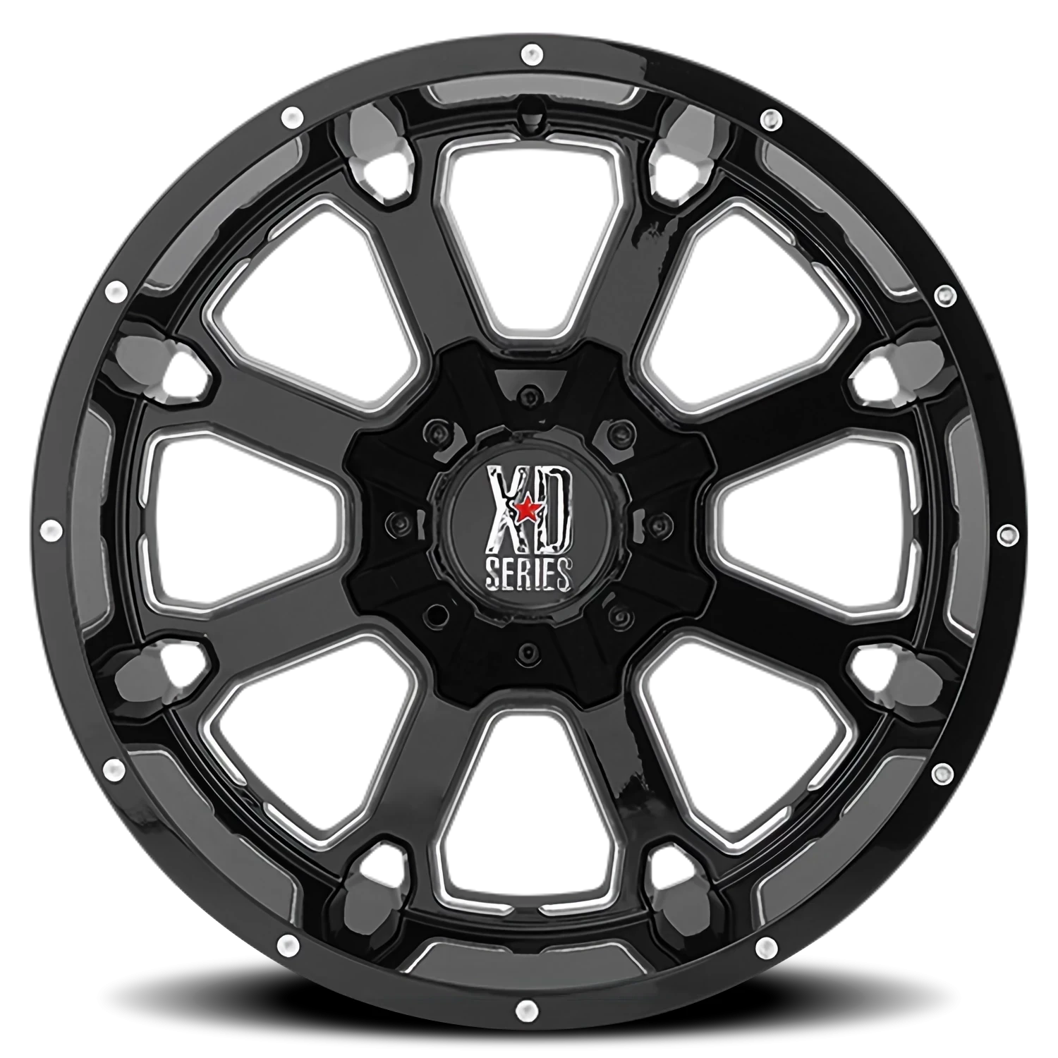 XD Series Buck 25 22x10" 5x150mm 110.5mm CB -18mm Gloss Black Milled
