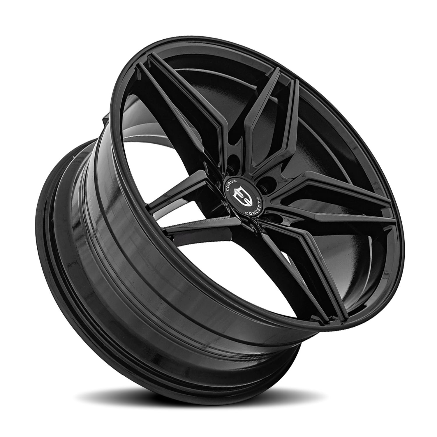 Curva Concepts C25 18x8.5" 5x114.3mm 73.1mm CB +35mm Gloss Black