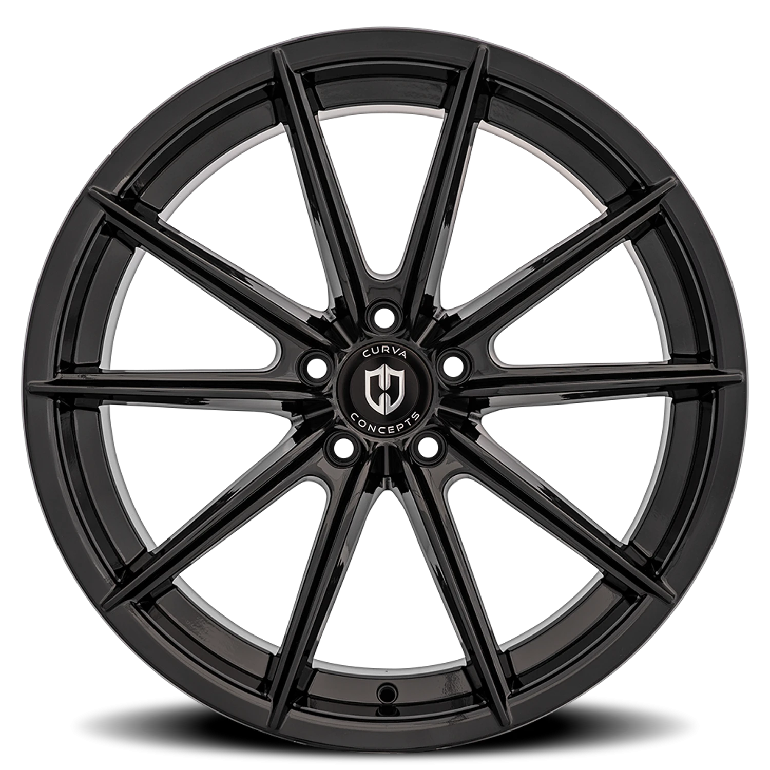 Curva Concepts C46 20x10.5" 5x115mm 71.5mm CB +25mm Gloss Black