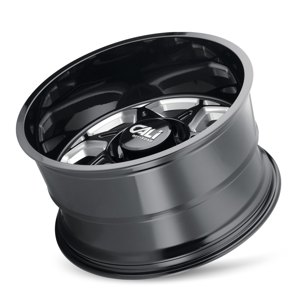 Cali OffxRoad Sevenfold 9111 Gloss Black Milled 20x12 6x135 x51mm 87.1mm