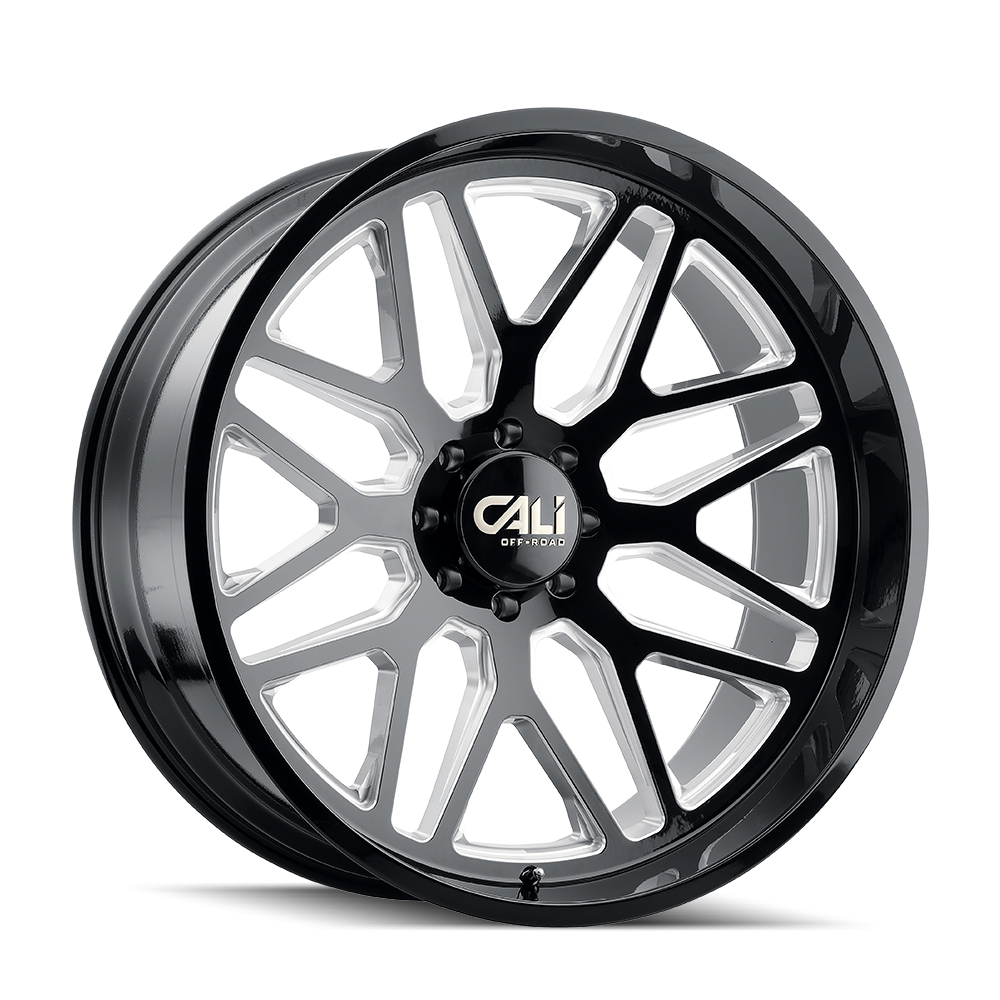 Cali OffxRoad Invader 9115 Gloss Black Milled 26x14 6x139.7 x76mm 106.1mm
