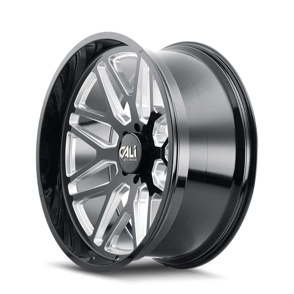 Cali OffxRoad Invader 9115 Gloss Black Milled 26x14 6x139.7 x76mm 106.1mm