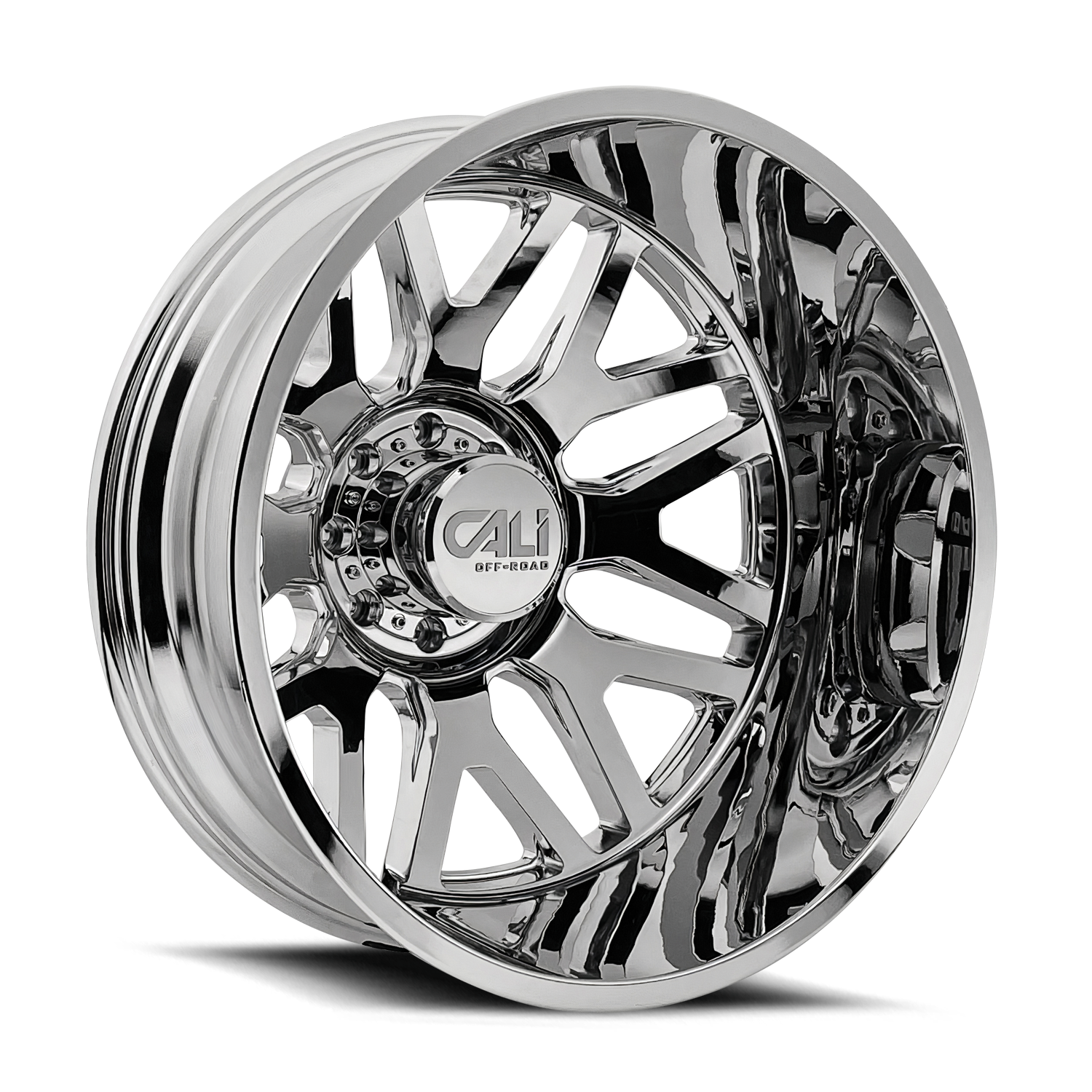 Cali OffxRoadxOffroad Invader Dually 9115D Chrome 24x8.25 8x200 x232mm 142mm