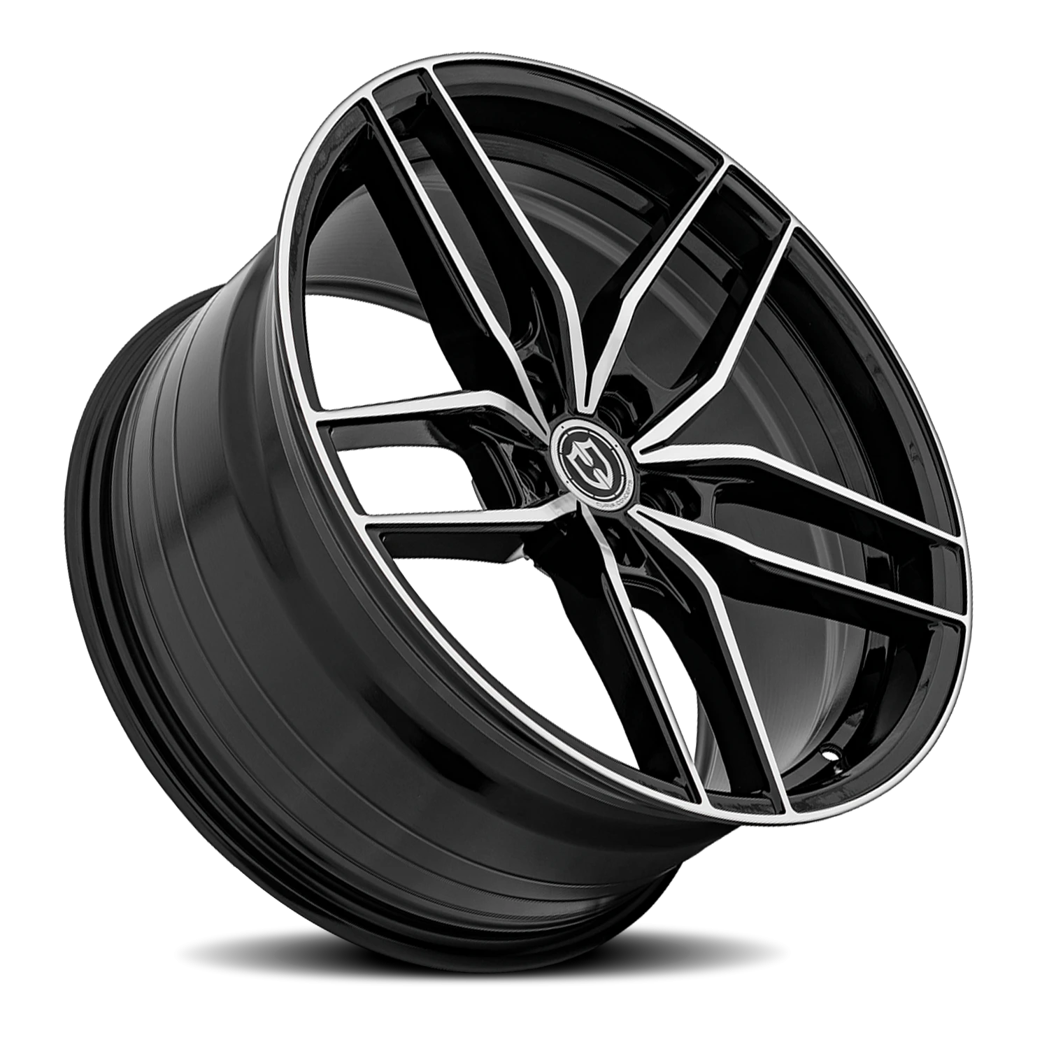 Curva Concepts CFF25 20x8.5" 5x114.3mm 73.1mm CB +35mm Gloss Black Machined Face