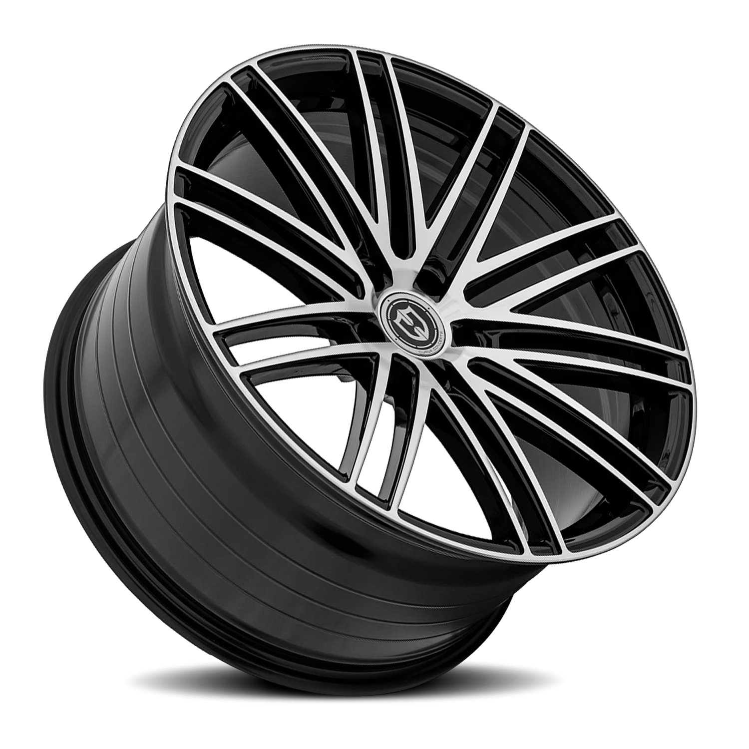 Curva Concepts CFF50 20x10.5" 5x115mm 71.5mm CB +25mm Gloss Black Machined Face