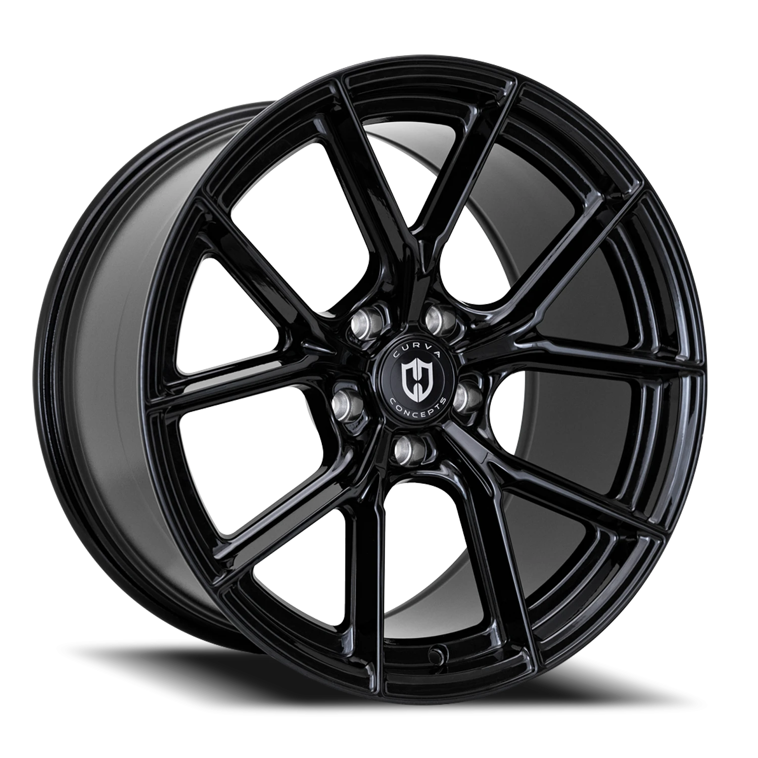 Curva Concepts CFF70 19x8.5" 5x114.3mm 73.1mm CB +35mm Gloss Black