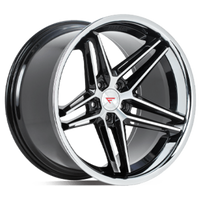 Ferrada Wheels CM1 Machine Black / Chrome Lip 19x10.5 5x114 ET25 73.1 Deep Concavity