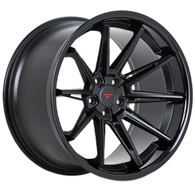 Ferrada Wheels CM2 Matte Black / Gloss Black Lip 20x12 5x120 ET45 74.1 Deep Concavity