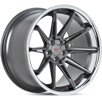Ferrada Wheels CM2 Matte Graphite / Chrome Lip 22x9.5 5x115 ET12 71.6 Deep Concavity