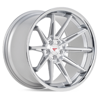 Ferrada Wheels CM2 Machine Silver / Chrome Lip 22x10.5 5x112 ET28 66.56 Deep Concavity