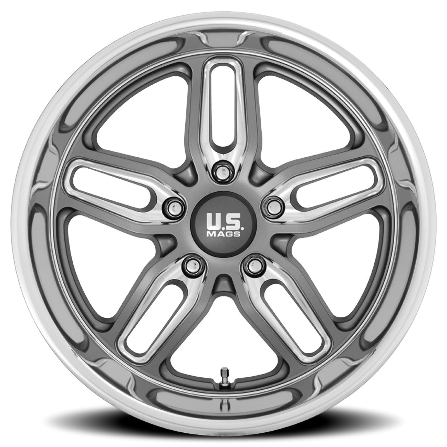 US Mags CTEN 22x8.5" 5x127mm 78.1mm CB +1mm Matte Gunmetal Milled