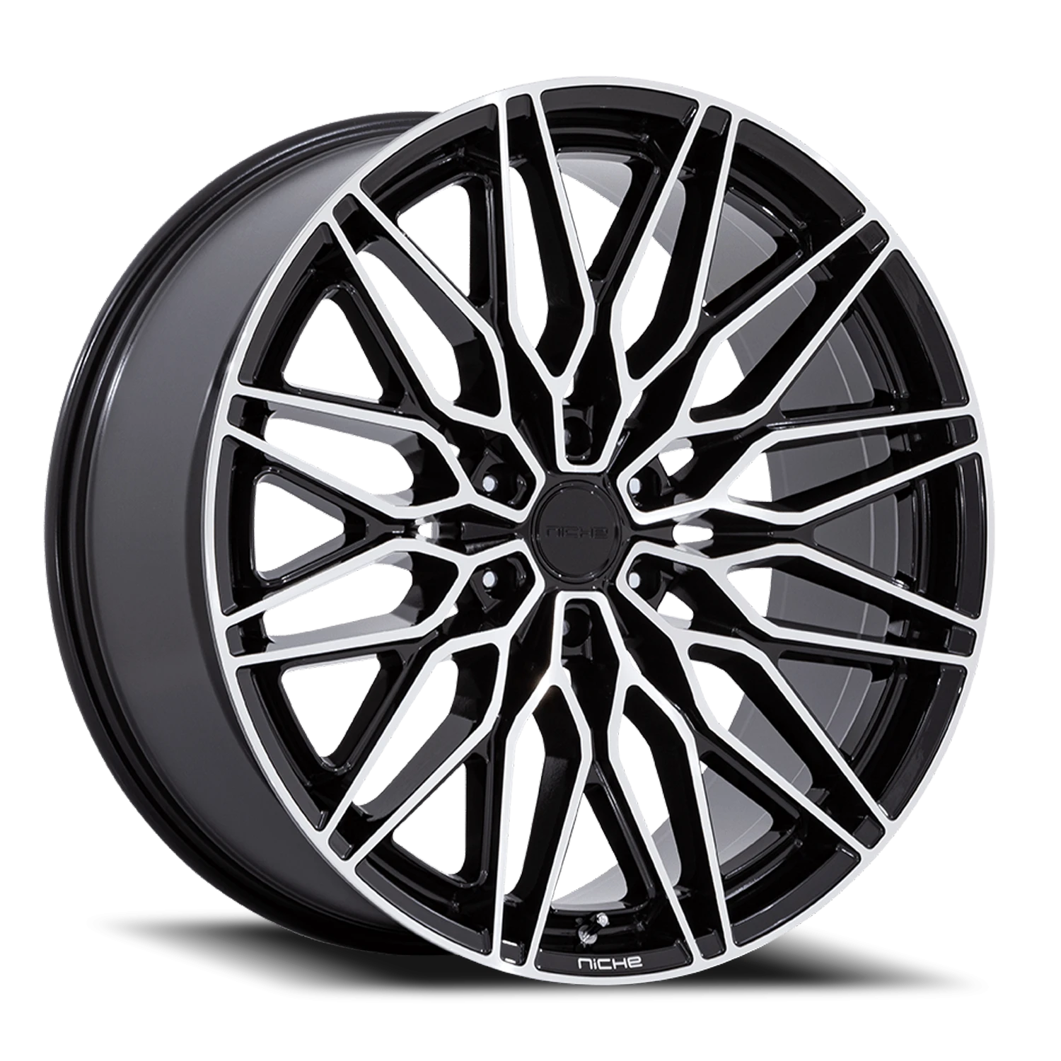 Niche Calabria 6 24x10" 6x135mm 87.1mm CB +30mm Gloss Black Machined