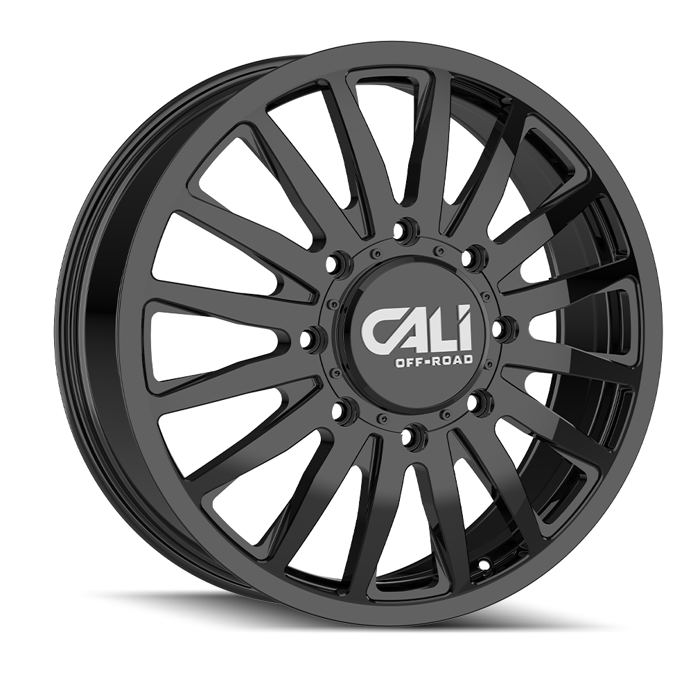 Cali OffxRoad Summit Dually 9110D Gloss Black 20x8.25 8x165.1 115mm 121.3mm