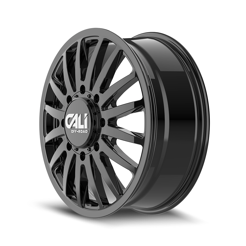 Cali OffxRoad Summit Dually 9110D Gloss Black 22x8.25 8x165.1 115mm 121.3mm