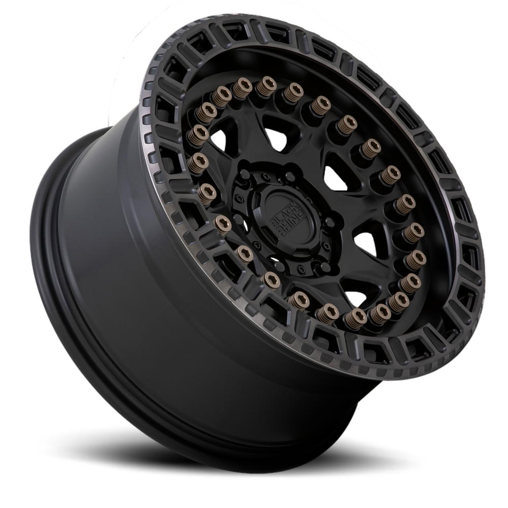 Black Rhino Carbine 17x8.5" 6x114.3mm 76.1mm CB 0mm Matte Black Machine Tinted Ring-Bronze Bolts