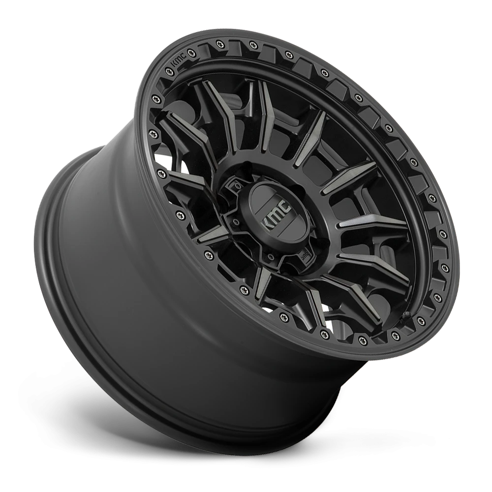 KMC Carnage KM547 GY 17x9 +0 6x135mm 87.1mm Satin Black Gray Tint