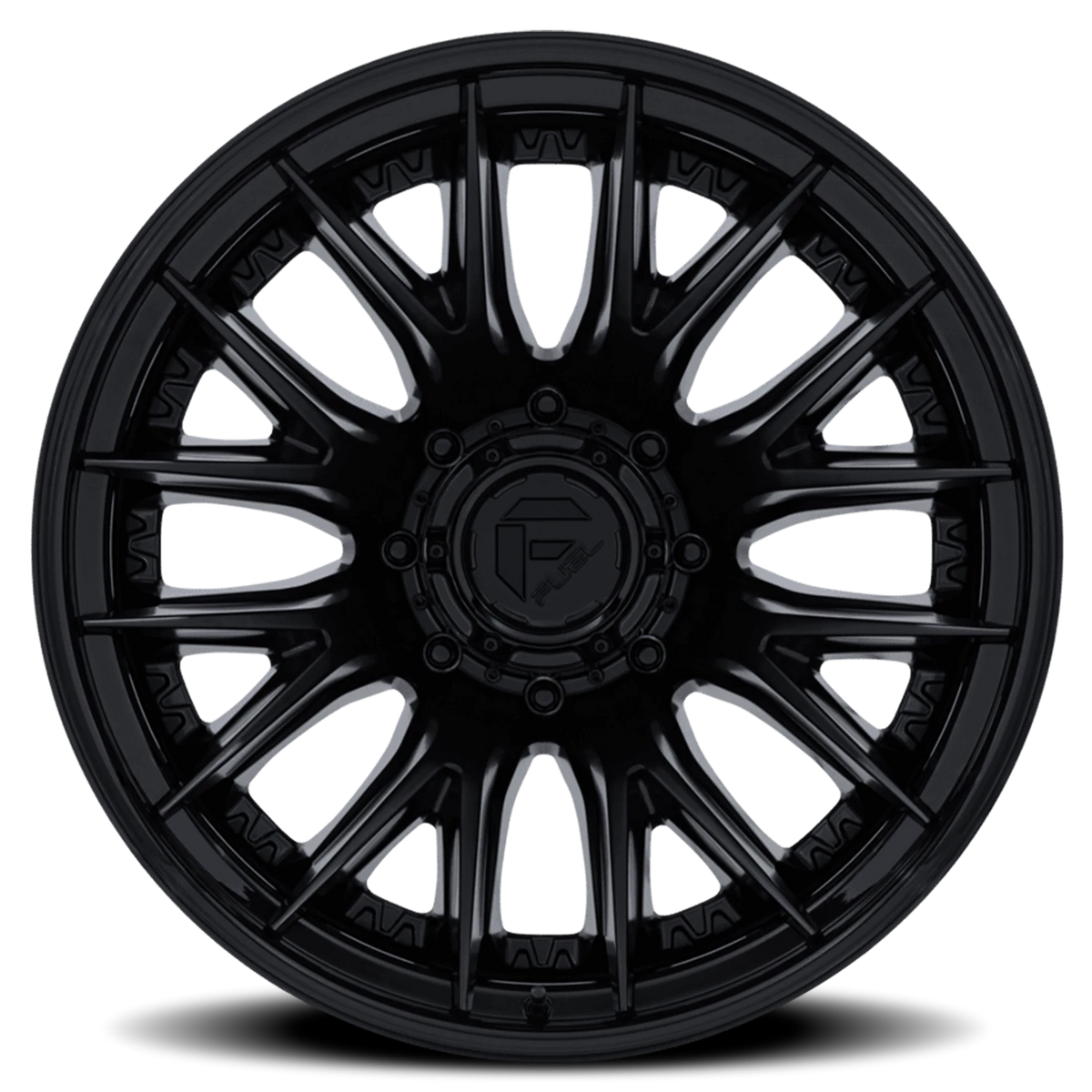 Fuel Catalyst Dually 24x8.25 -221 8x210mm 154.3mm Matte Black Gloss Black Lip