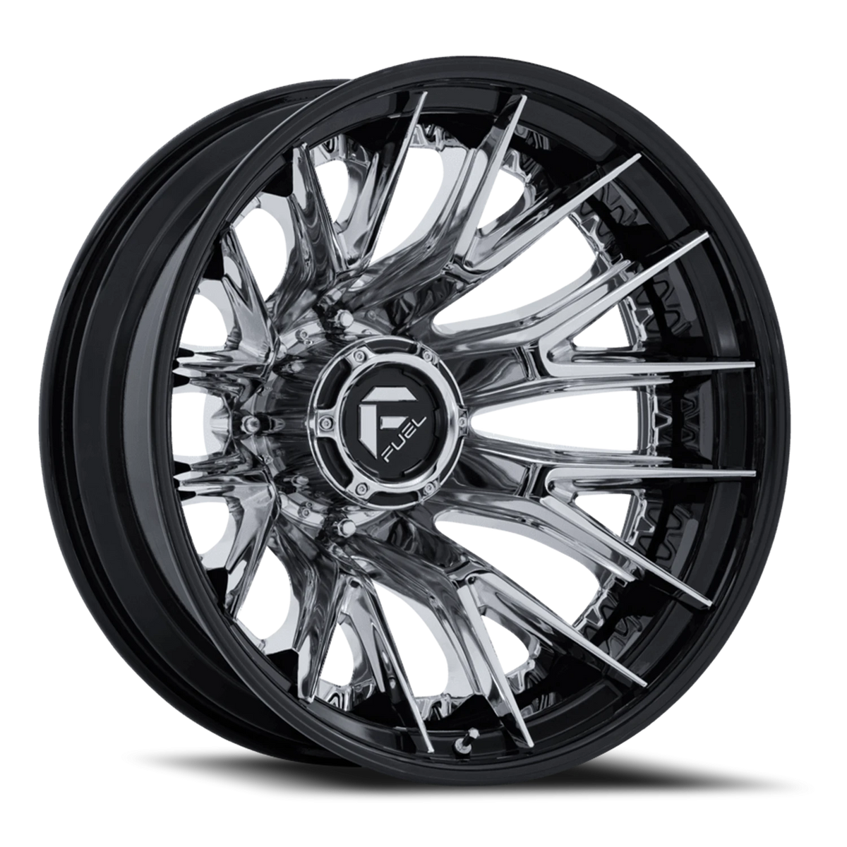 Fuel Catalyst Dually 20x8.25 -221 8x210mm 154.3mm Chrome Gloss Black Lip